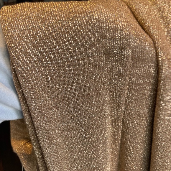 SOLD VINTAGE Glamorous Gold Knit Bandeau Tube Dress Vintage Size 6p - Picture 2 of 8